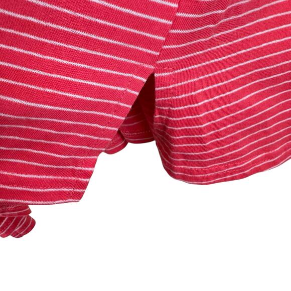 Simple Suzanne Betro Pink White Striped Cap Sleeve Criss Cross Back Shirt Sz 3X - Picture 5 of 6